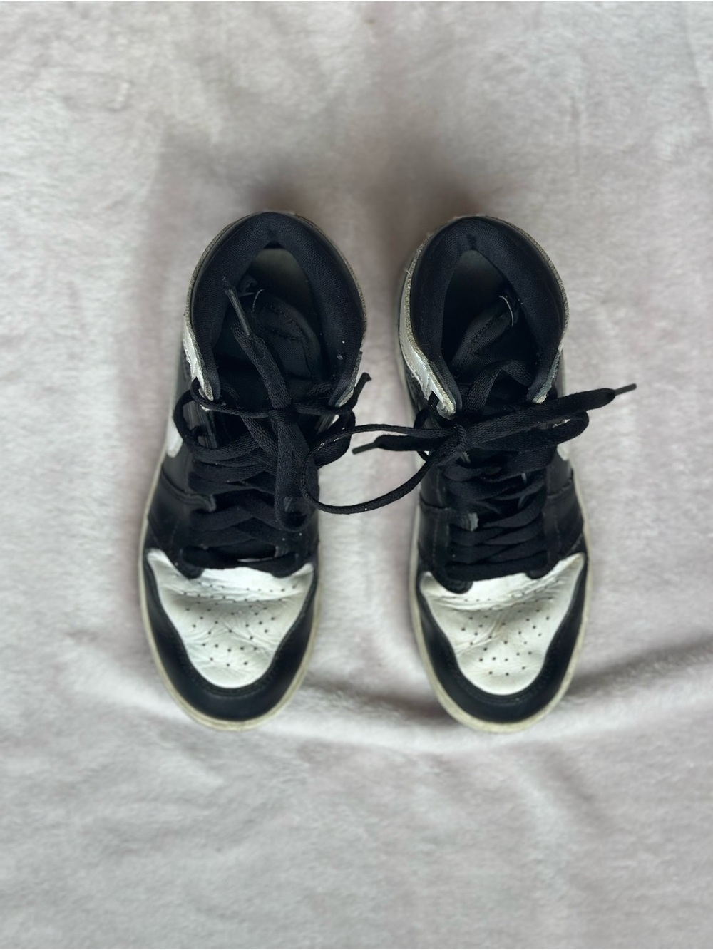 Nike Kids Black and White Mid-Top Sneakers